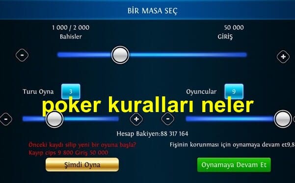 poker kuralları neler